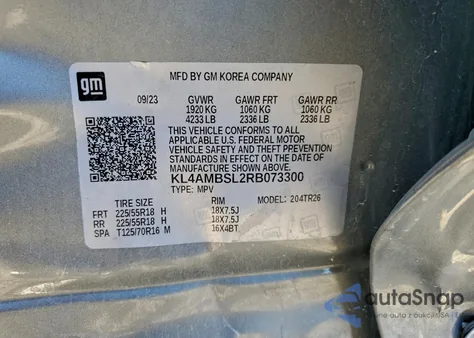 2024 Buick Encore Gx Preferred from USA, damaged, VIN KL4AMBSL2RB073300